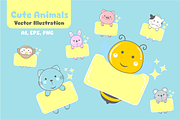 Cute Animals vector illustration, an Object Graphic by VL Shop (Thumbnail 2 of 3)