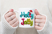 Holly Jolly Png Christmas Faux Yarn, an Illustration by designcity5 (Thumbnail 4 of 8)