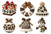 Leopard Print Crochet Christmas PNG, an Illustration by Designworld (Thumbnail 3 of 4)