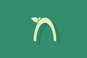 Green N Letter Logo with Leaf Accent, a Branding & Logo Template by Salman Shop (Thumbnail 2 of 4)