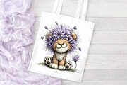 Whimsical Cute Lavender Animals PNG, a Seasonal Illustration by Canvas Craft (Thumbnail 8 of 10)
