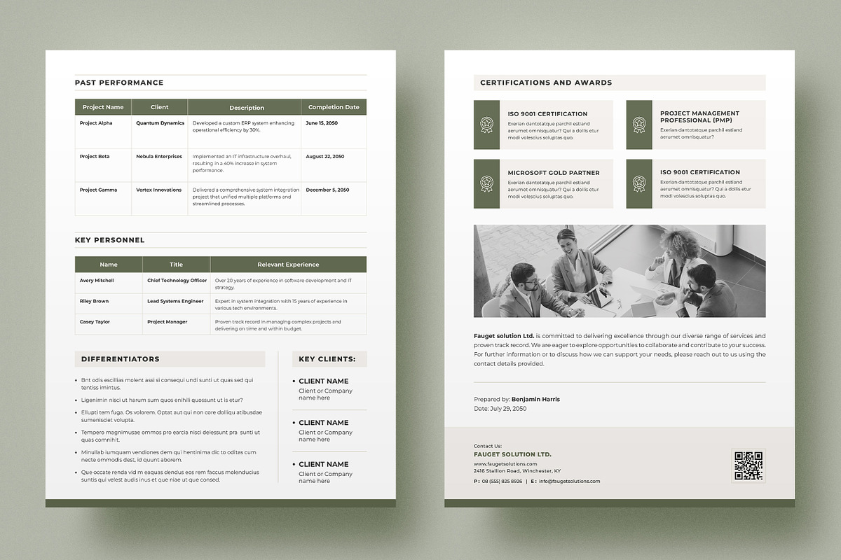 Capability Statement Template, a Brochure Template by Niofix (Photo 3 of 6)