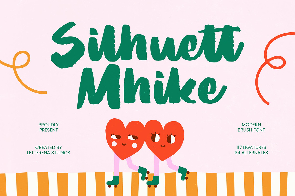 Silhuett Mhike Modern Brush Font, a Script Font by Letterena Studios Script (Photo 1 of 10)