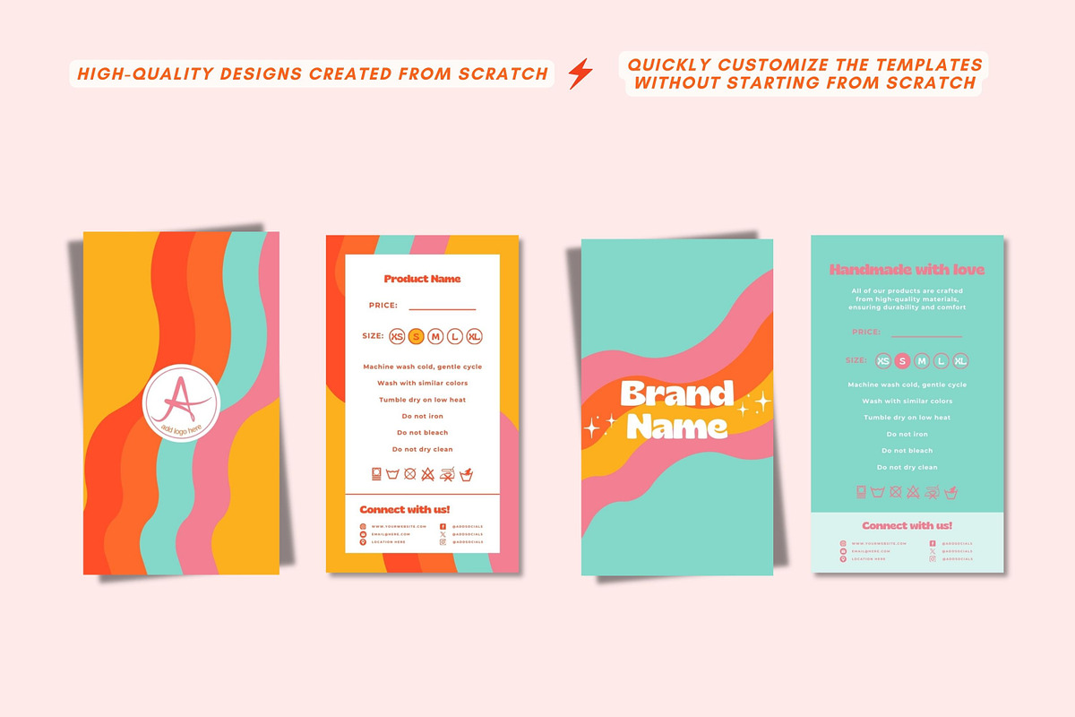 Bold Retro Label Tag Templates, a Card Template by Hell Yeah Designs (Photo 4 of 7)
