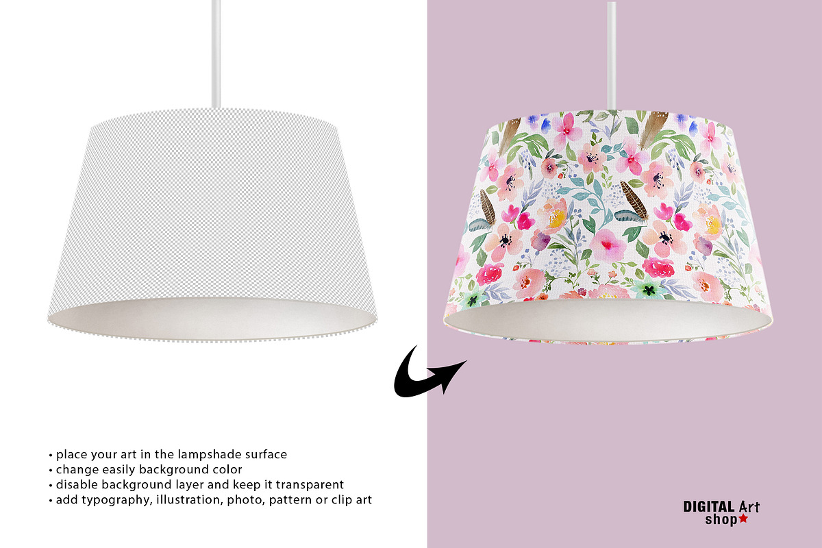 Drum Lampshade Mock Up - set of 3, a Product Mockup by Mockup Up! (Photo 4 of 5)