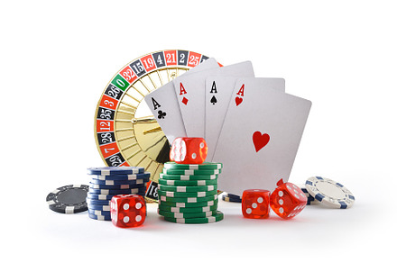Background with casino game objects isolated on white background, an Arts & Entertainment Photo by Davizro's Market