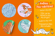Dogs! Vector Clip Art Illustrations, an Animal Illustration by rouxsupplyco (Thumbnail 5 of 12)