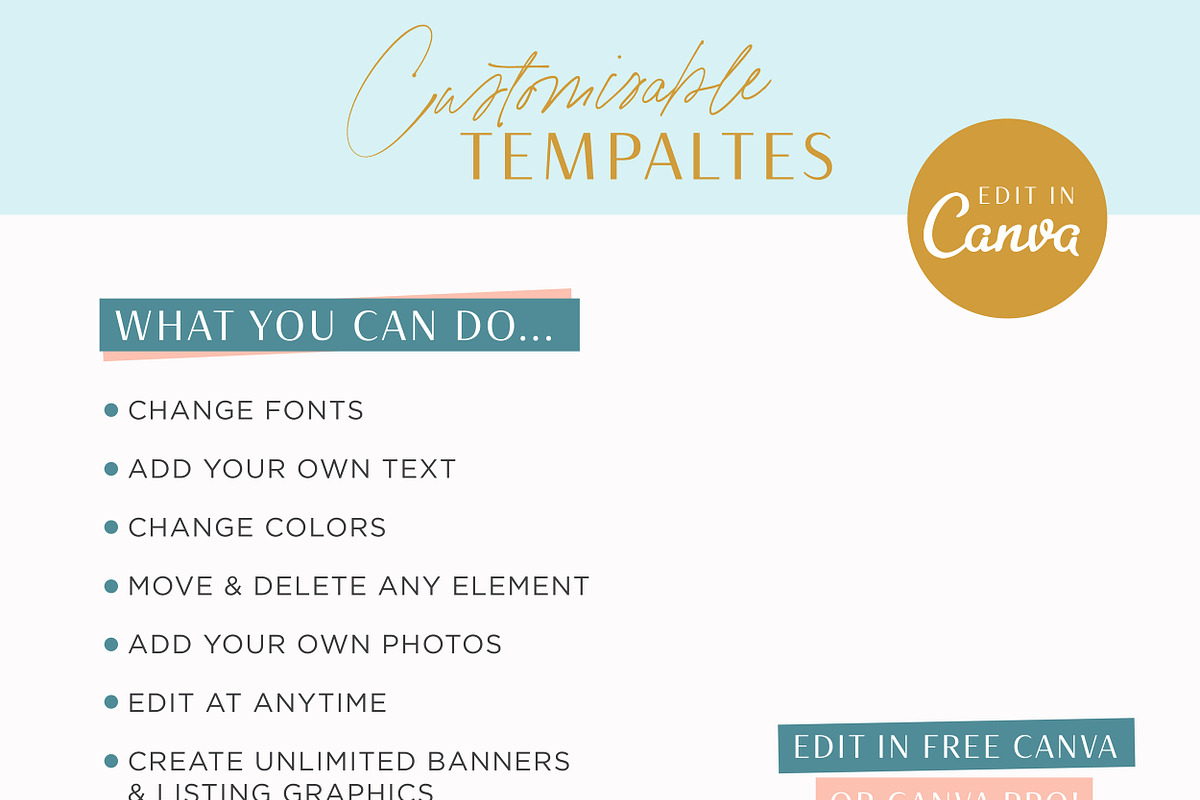 Boho Etsy Success Shop Kit, a Branding & Logo Template by Macarons and Mimosas (Photo 6 of 9)