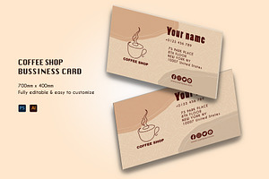 Coffee Bussiness Card With Bohostyle