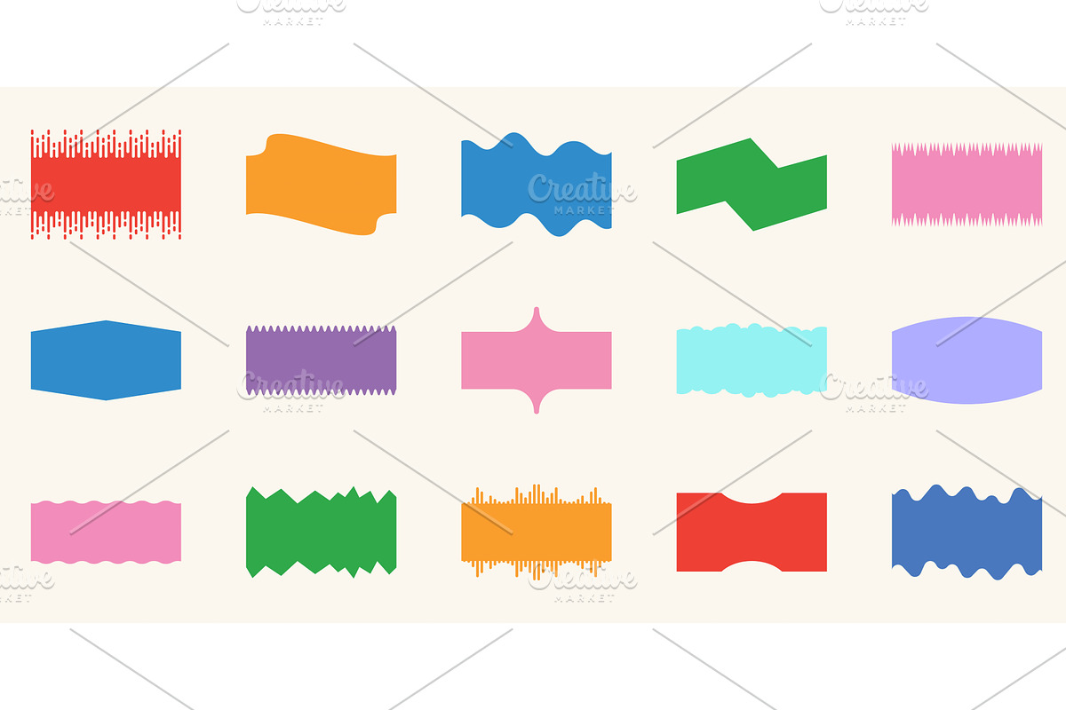 Colorful Abstract Shapes Set, an Illustration by Vector Creator