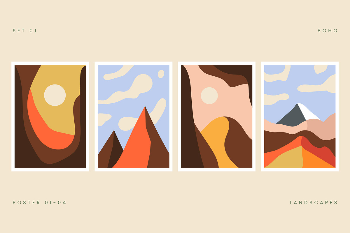 Boho Minimalist Landscapes, a Decorative Illustration by Léo Alexandre (Photo 2 of 13)