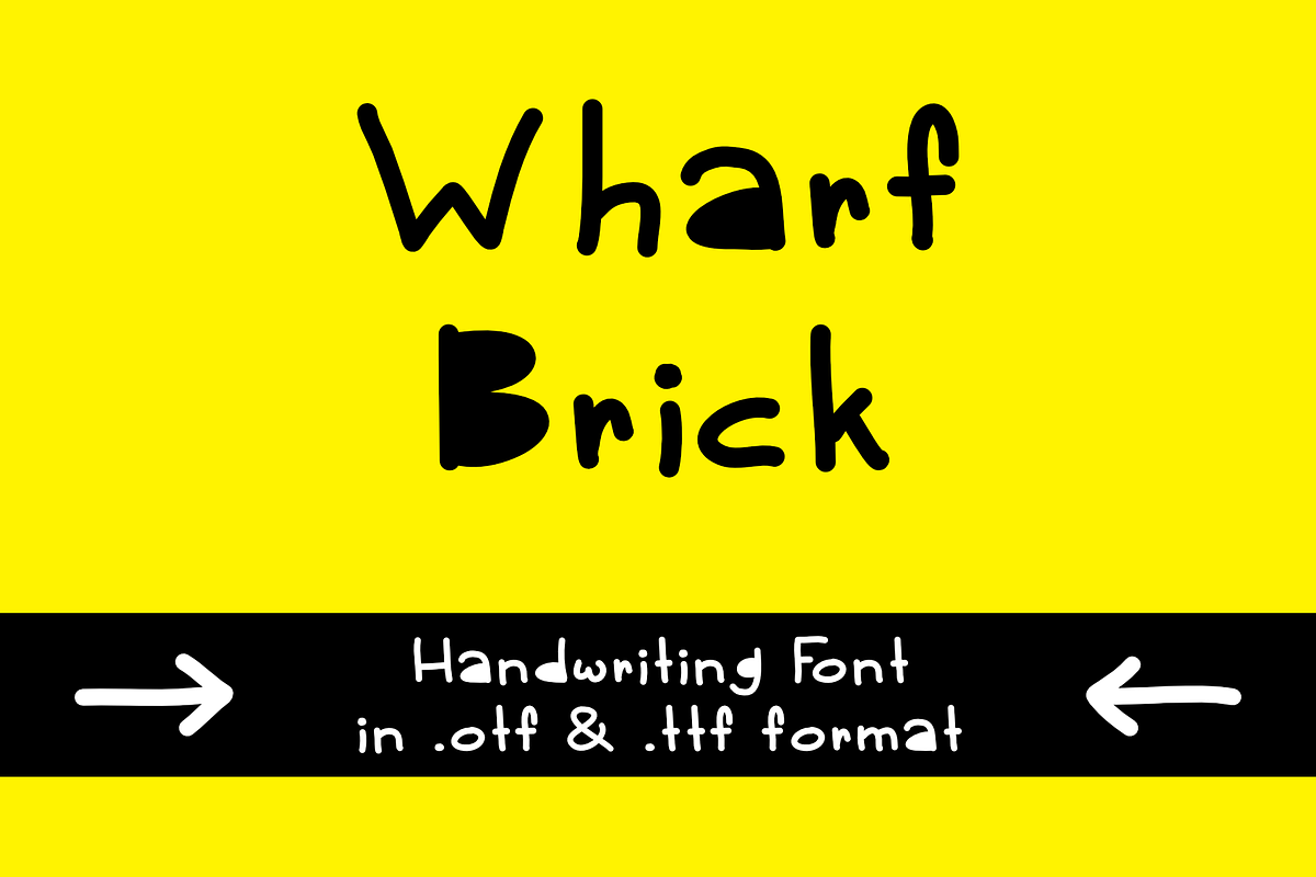 Wharf Brick Handwriting Font, a Script Font by Terriology