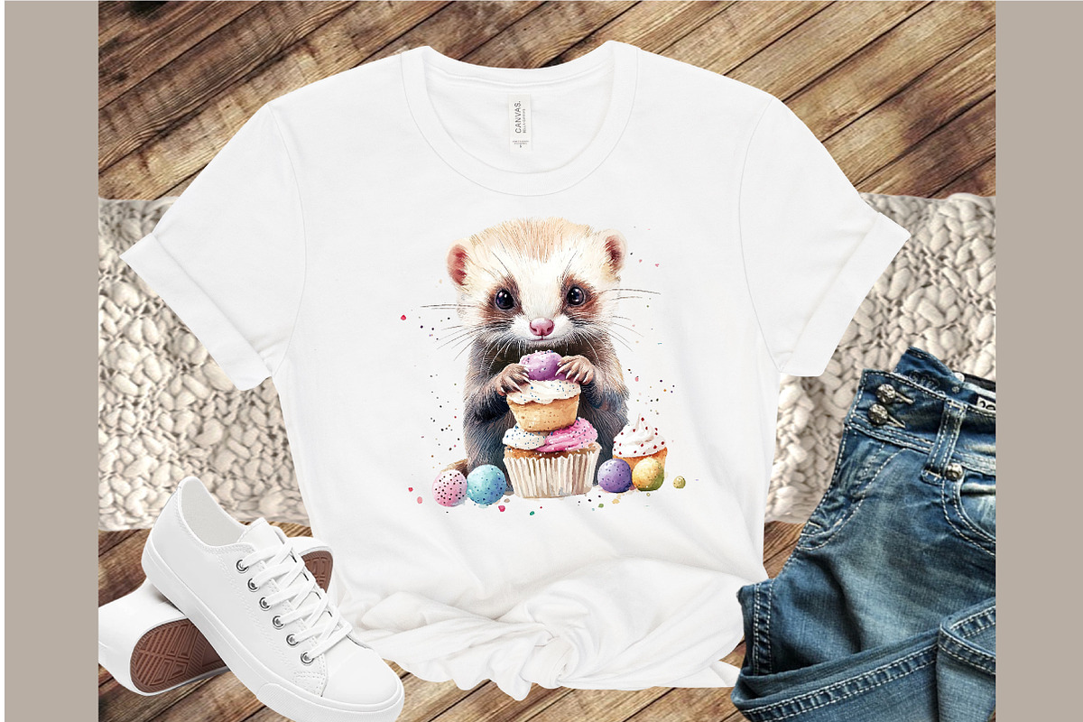 Watercolor Sweets Cute Bakery Animal, an Illustration by Sublimation Artist (Photo 4 of 6)