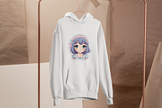 Cute Anime Girl Sticker Clipart, a Person Illustration by Stickera Hub (Thumbnail 3 of 8)