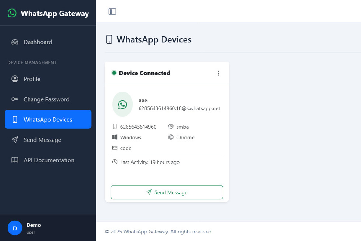 Gowaget Whatsapp Gateway Client, a HTML Template by TheFastest (Photo 6 of 6)