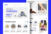 Shoes Collection Landing Page Layout, an UI Kit Template by CreativeShaper (Thumbnail 1 of 5)