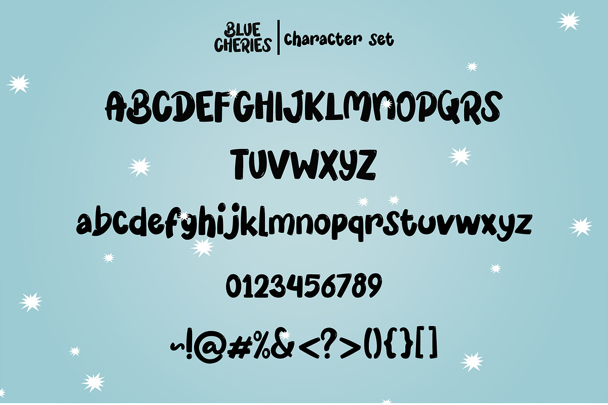 Blue Cheries - Fun Display Font, a Sans Serif Font by erlosDESIGN (Photo 9 of 10)