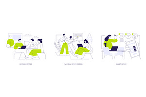 Modern workplace isolated cartoon, a Finance Illustration by Visual Generation