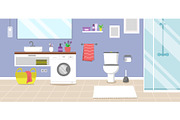 Modern 3 room apartment vector, an Object Illustration by Olena Halahan (Thumbnail 3 of 4)