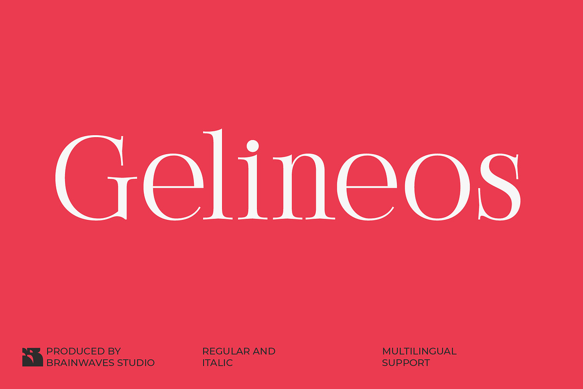 Gelineos - Modern Serif Display Font, a Serif Font by Brainwaves.Studio (Photo 1 of 7)