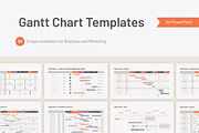 Gantt Chart PowerPoint Templates, a Presentation Template by HiSlide.io (Thumbnail 1 of 5)