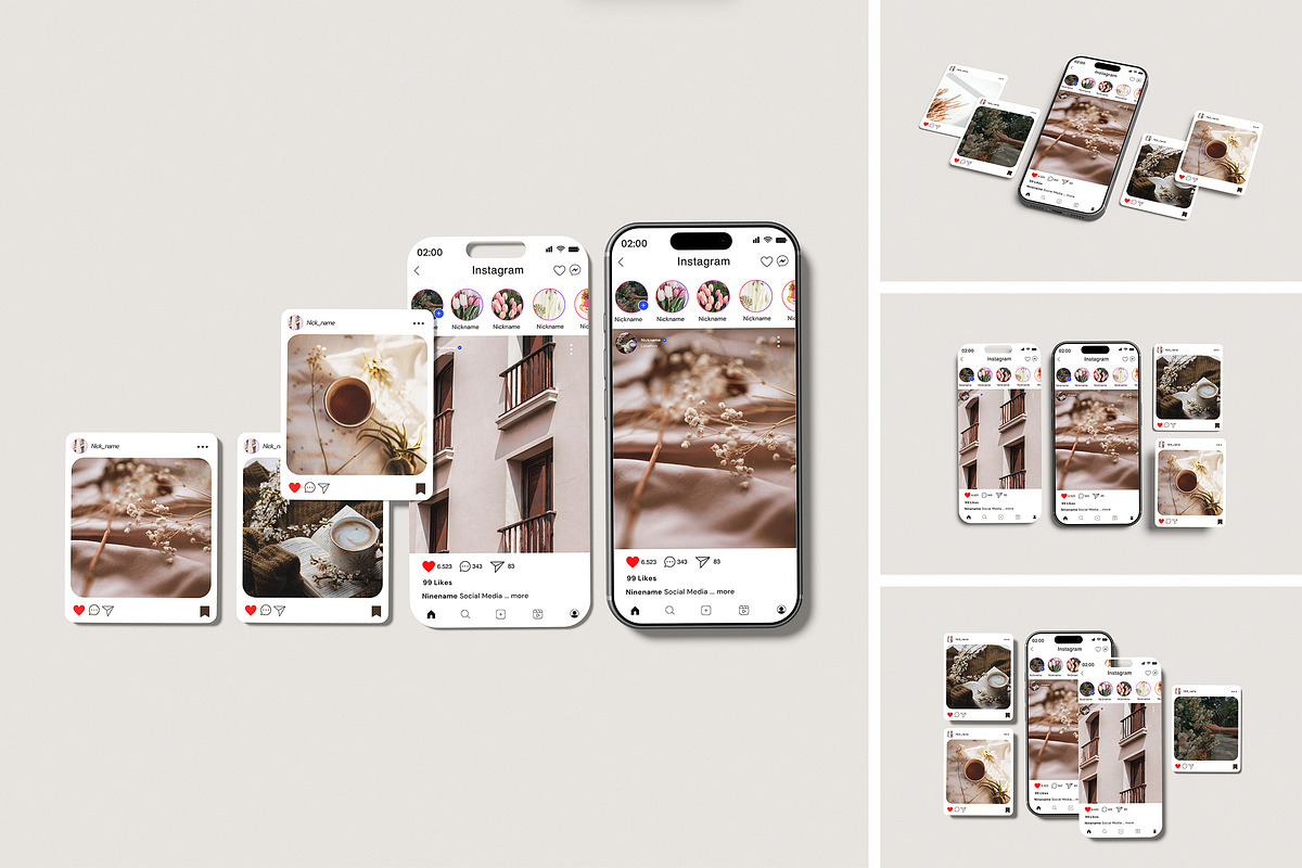 Social Media Instagram Post Mockups, an iPhone Mockup by Difa Design (Photo 1 of 5)