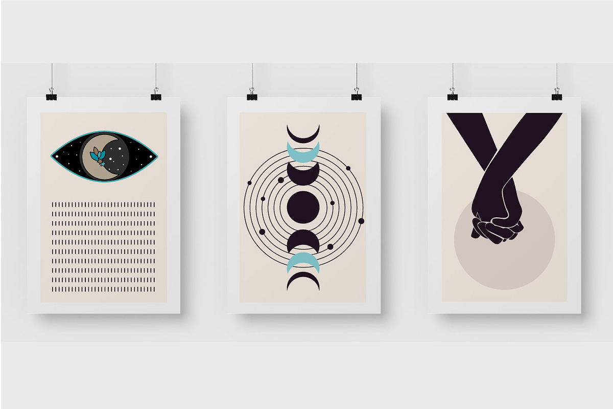 Minimalist Boho Mystic Poster Set, a Pattern Graphic by Imaginary Party (Photo 1 of 5)