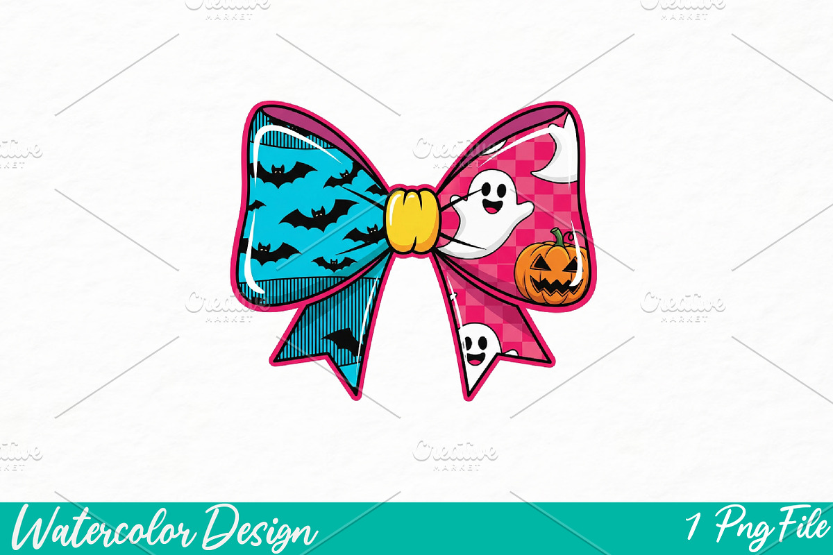 Coquette Bow Halloween Png Spooky, an Illustration by Watercolor design (Photo 1 of 3)