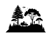 Nature Landscape Silhouette Vector B, an Illustration by Designer_Momina (Thumbnail 33 of 51)