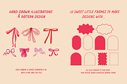Coquette ribbons, frames & pattern, a Decorative Illustration by bron.alexander (Thumbnail 2 of 5)
