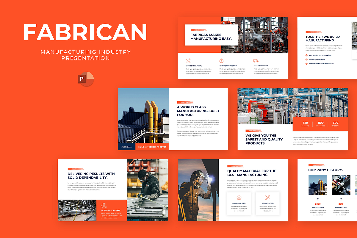 Fabrican - Manufacturing Industry, a Presentation Template by Biwarastudio (Photo 1 of 3)