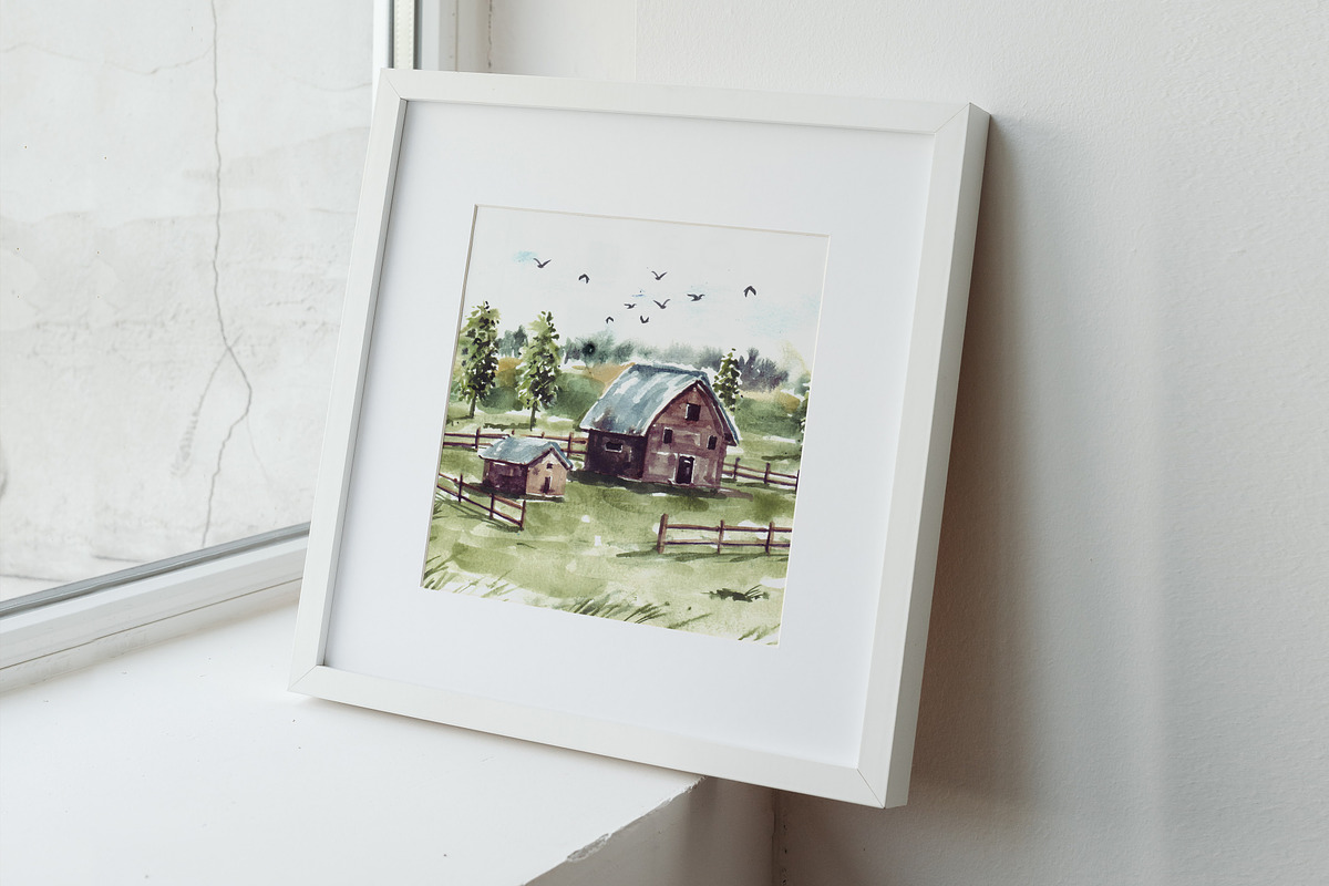 Watercolor House & Landscapes, an Illustration by Yorda Studio (Photo 10 of 13)