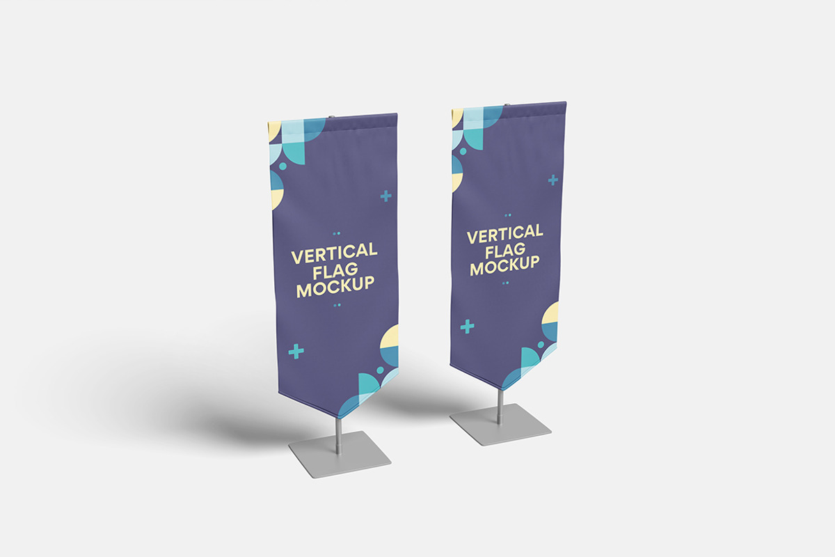 Vertical Flag Mockup, a Product Mockup by bimockup (Photo 2 of 6)