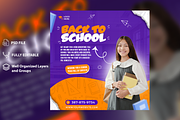 Back To School Social Media Design, a Social Media Template by presetsroom (Thumbnail 1 of 3)