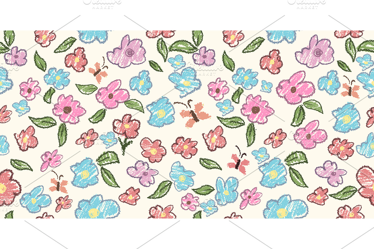 Seamless pattern simple pastel, an Illustration by Nenahliadava Design