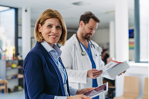 Pharmaceutical rep meeting with, a Business Photo by HalfPoint