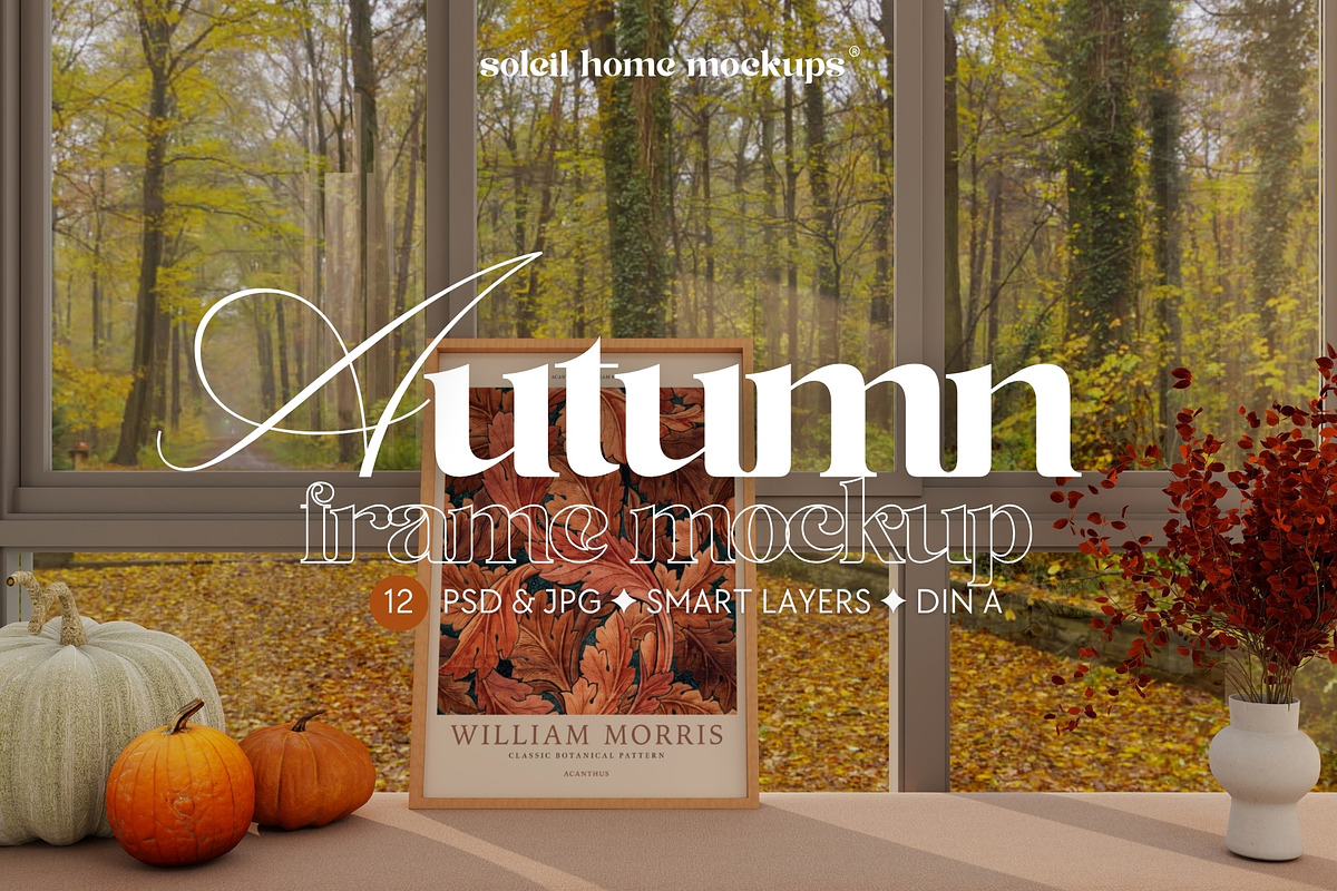 AUTUMN | Cozy Fall Frame Mockup Set, a Household Mockup by SoleilHomeMockups (Photo 1 of 11)