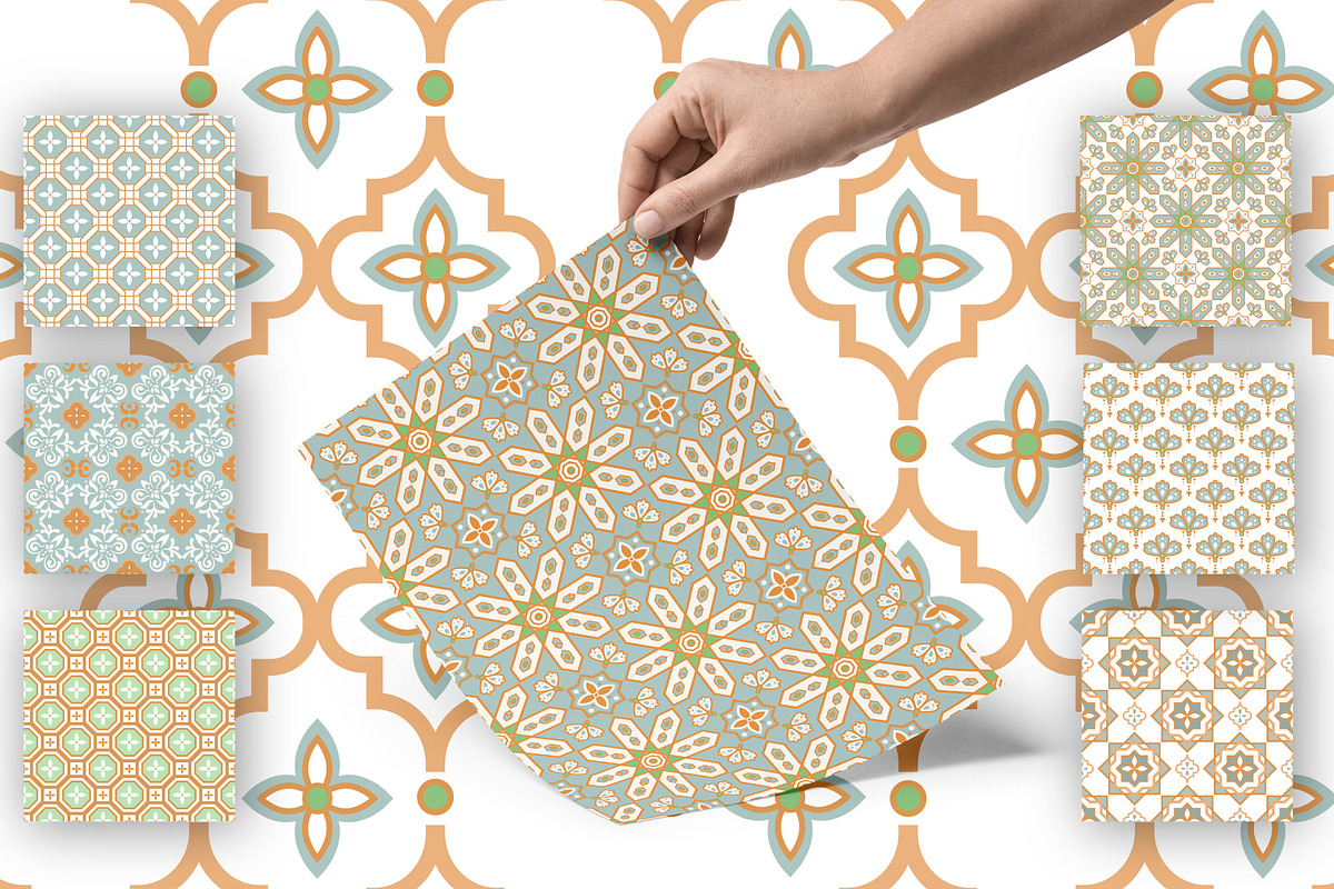 Moroccan Tiles - 20 patterns, a Pattern Graphic by InaCorart (Photo 6 of 6)