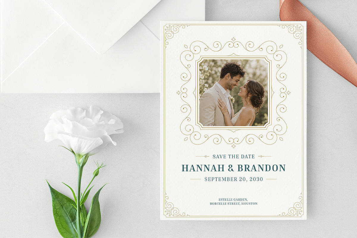 Elegant Wedding Save the Date Canva, an Invitation Template by Vasya Kobelev (Photo 4 of 7)