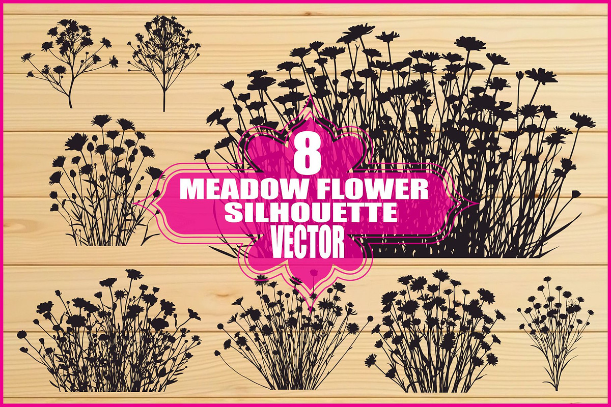 Wildflower Silhouette Vector Set, an Illustration by BIPLOB EXPERT (Photo 1 of 9)