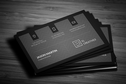 Dark Corporate Business Card, a Business Card Template by bouncy