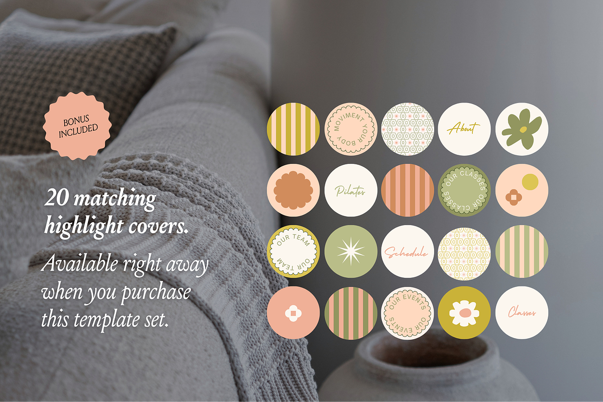Luxury Pastel Pilates IG Templates, a Social Media Template by CanvaTemplateClubCo (Photo 5 of 10)