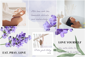 Lavender Instagram Puzzle Template