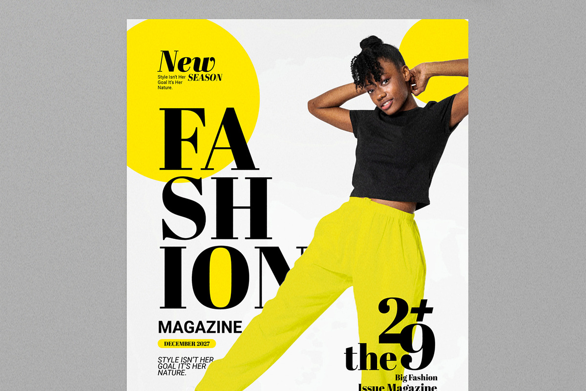 Fashion Magazine Cover Layout, a Magazine Template by MightyDesign (Photo 3 of 8)
