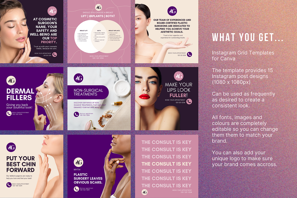 Plastic Surgeon Social Media, a Social Media Template by Sincerely Media (Photo 2 of 9)