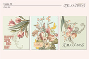 Hello Spring(Vintage Set), a Seasonal Illustration by Collection by VY (Thumbnail 2 of 13)
