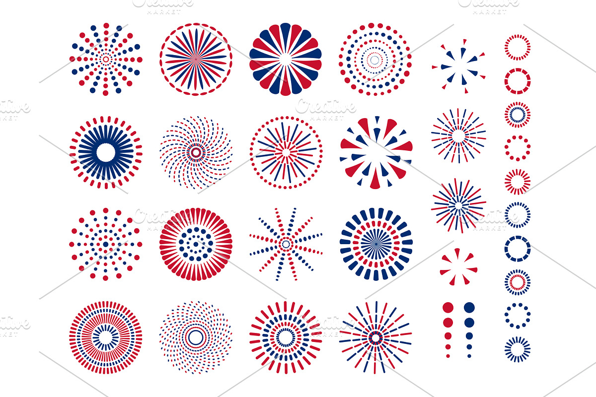 Fourth of July blue, red, bicolored, an Object Graphic by sceptical cactus