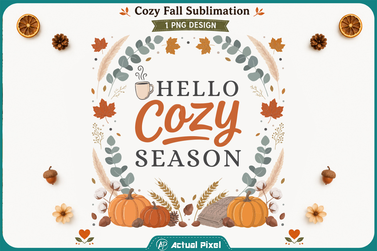 Cozy Fall Sublimation Quotes Bundle, a Seasonal Illustration by Actual Pixel (Photo 13 of 20)
