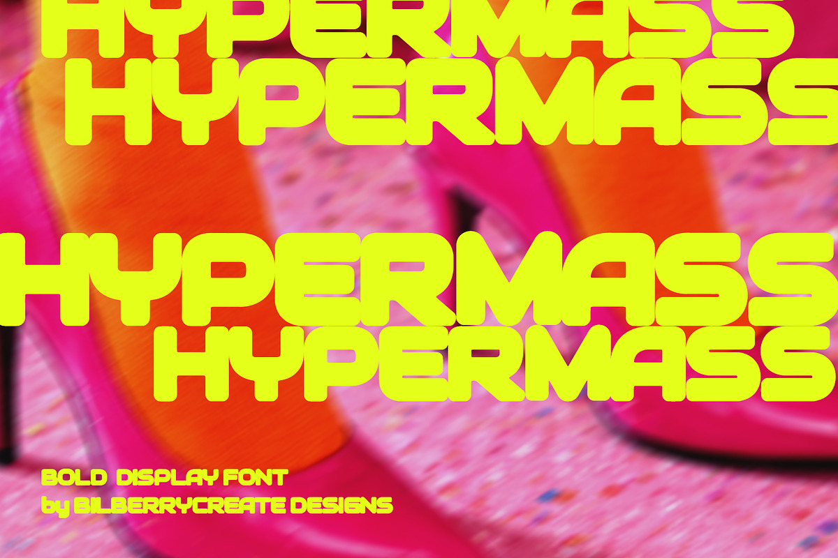 Hypermass Bold Display Font, a Sans Serif Font by BilberryCreates (Photo 1 of 12)