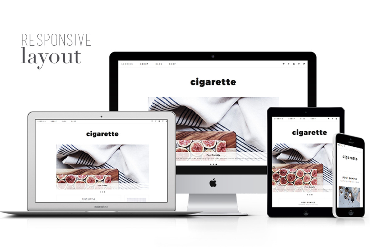 Responsive WP Theme - Cigarette, a WordPress Template by Light Morango (Photo 2 of 4)